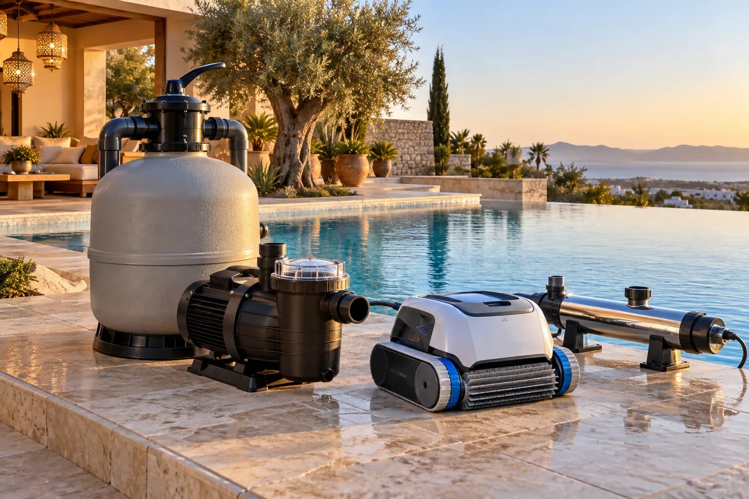 Équipements de piscine et installation technique